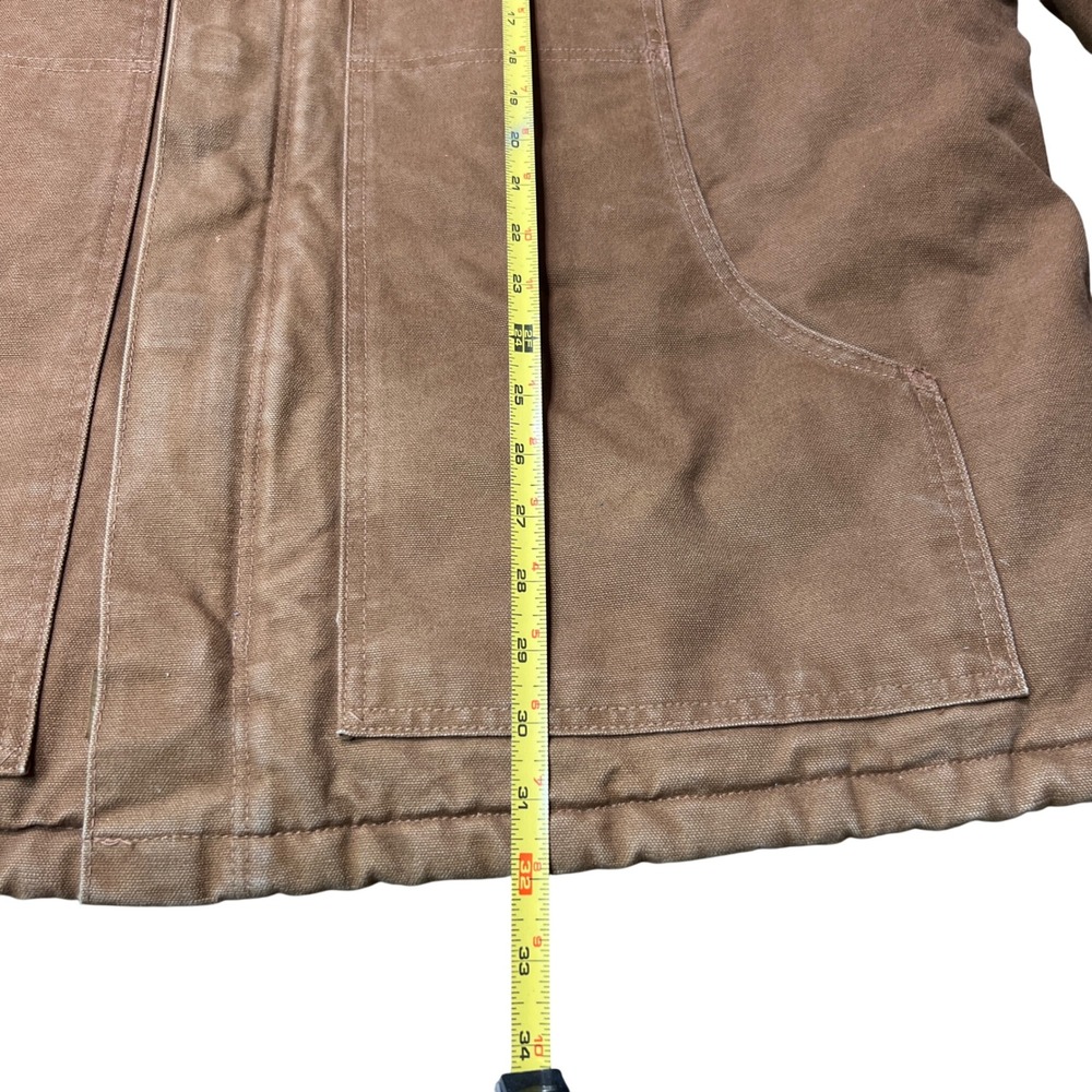 Carhartt Mens 2XL Brown Duck Chore Coat Jacket Quilted Lined Workwear - Picture 4 of 16